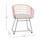 Flash Furniture 3PC Natural Rattan Rope Bistro Set with Side Table TW-VN01516-NAT-LGY-GG - alternate 3